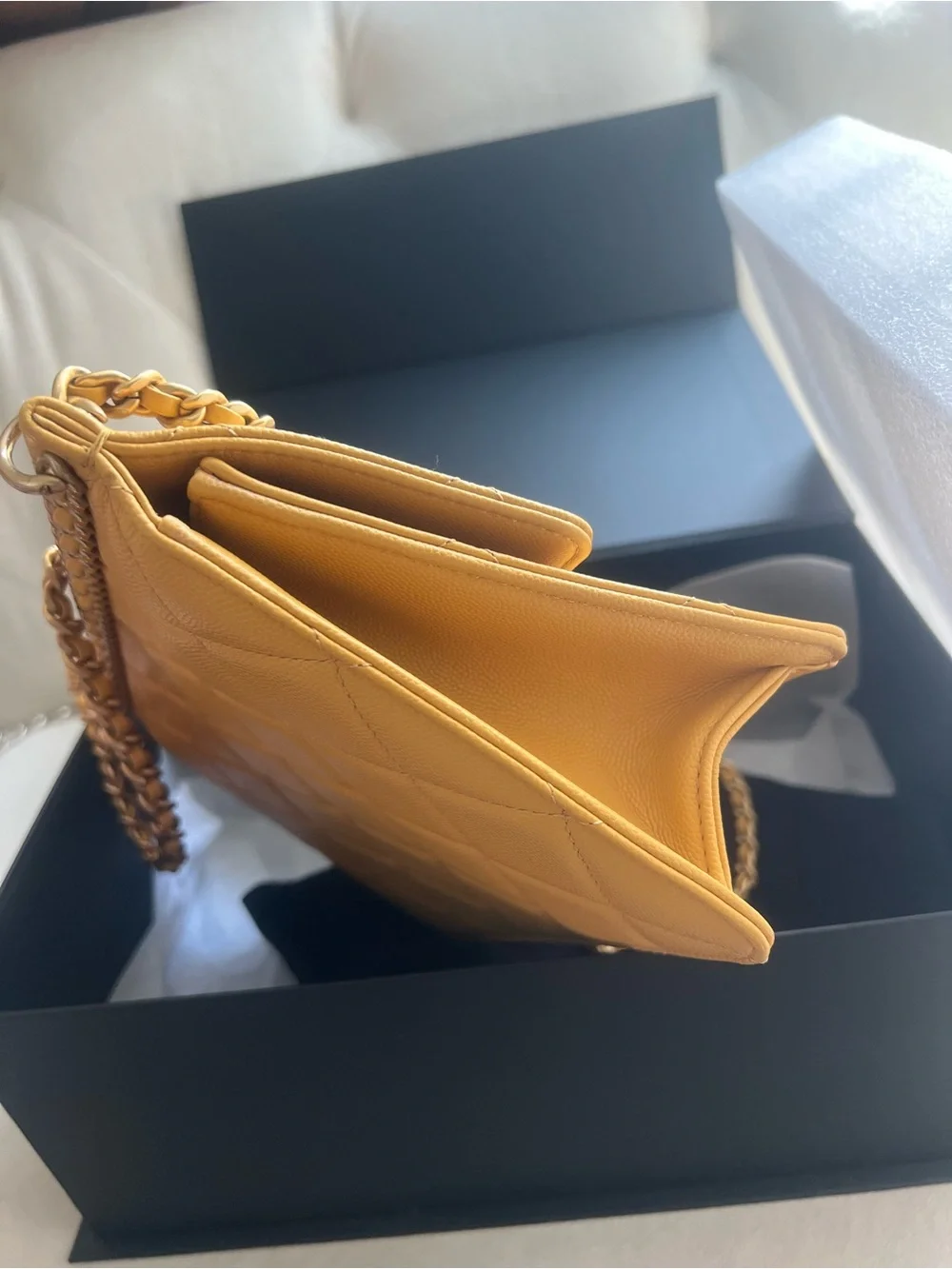Chanel Caviar Frame Chain Flap Bag